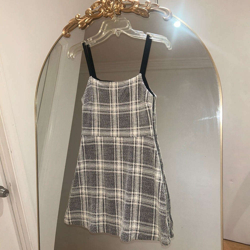 Urban Outfitters Black & White Plaid Mini Dress